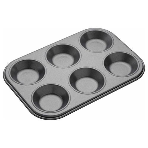 KCMCHB59_M MasterClass Non-Stick 6 Hole Shallow Baking Pan - Image 1