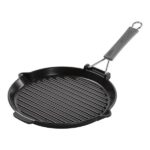 Staub Cast Iron Grill Pan with Foldable Handle 28cm