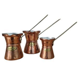 Turkish Copper Coffee Pot Briki Hammered