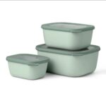 Mepal Cirqula Deep Rectangular Multi Bowl 3pc Nordic Sage