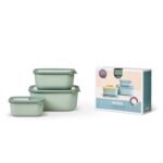 Mepal Cirqula Deep Rectangular Multi Bowl 3pc Nordic Sage - Image 3