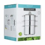 KitchenCraft Stainless Steel Three Tier Steamer 20cm - Image 3