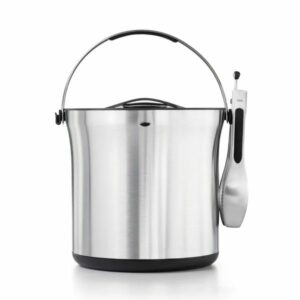Oxo Steel Double Walled Ice Bucket & Tong Set