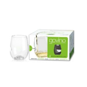 Govino Outdoor Plastic White Wine Glasses Set of 4