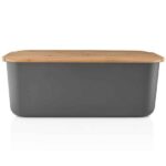 Eva Solo Bread Bin Grey with Bamboo Lid 9.0L - Image 3