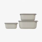 Mepal Cirqula Deep Rectangular Multi Bowl Set Nordic White - Image 3