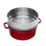 Staub Round Cast Iron Casserole & Steamer 5.2L - Image 3