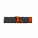 Pieter De Jager Knife Roll Canvas & Leather Charcoal