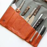 Pieter De Jager Knife Roll Canvas & Leather Grey - Image 2