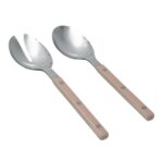 Olivia Stainless Steel Colour Salad Server Set - Image 4
