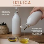 KitchenCraft Idilica Ceramic Oil and Vinegar Bottle Set 2pc - Image 2