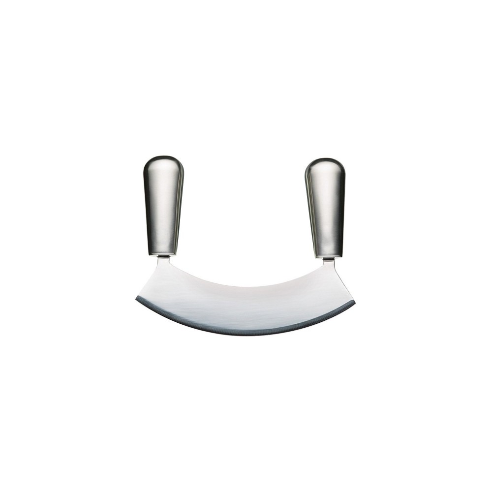 masterclass-stainless-steel-single-bladed-mezzaluna-18cm-2 MasterClass Stainless Steel Single Bladed Mezzaluna 18cm - Image 1