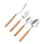 Nicolson Russell Acacia Light Wood Cutlery Set of 16