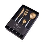 Nicolson Russell Dubai Matte Gold Cutlery Set of 16 - Image 3